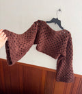 Brown Granny Square Sweater