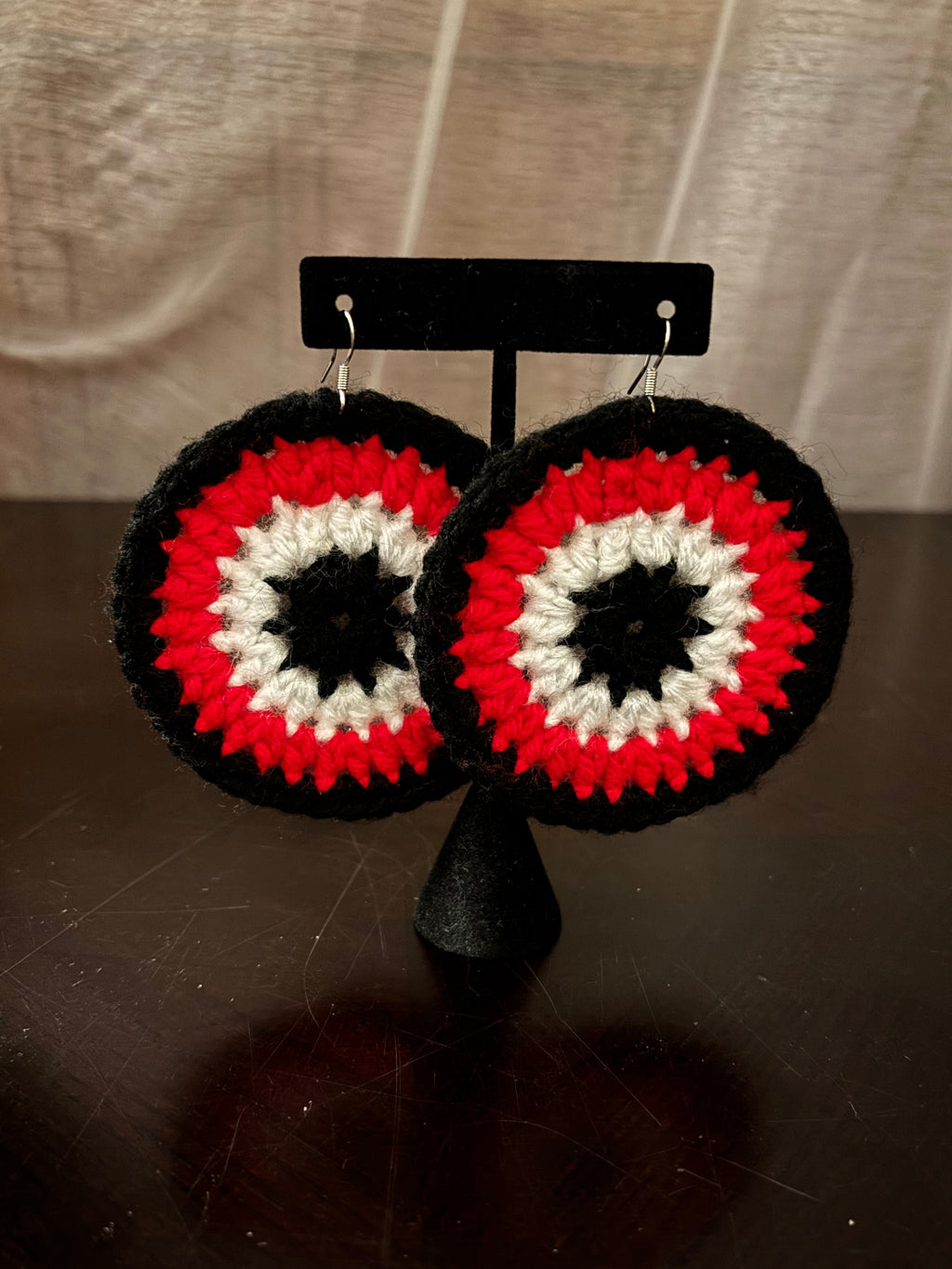 Red Protection Eye Earrings