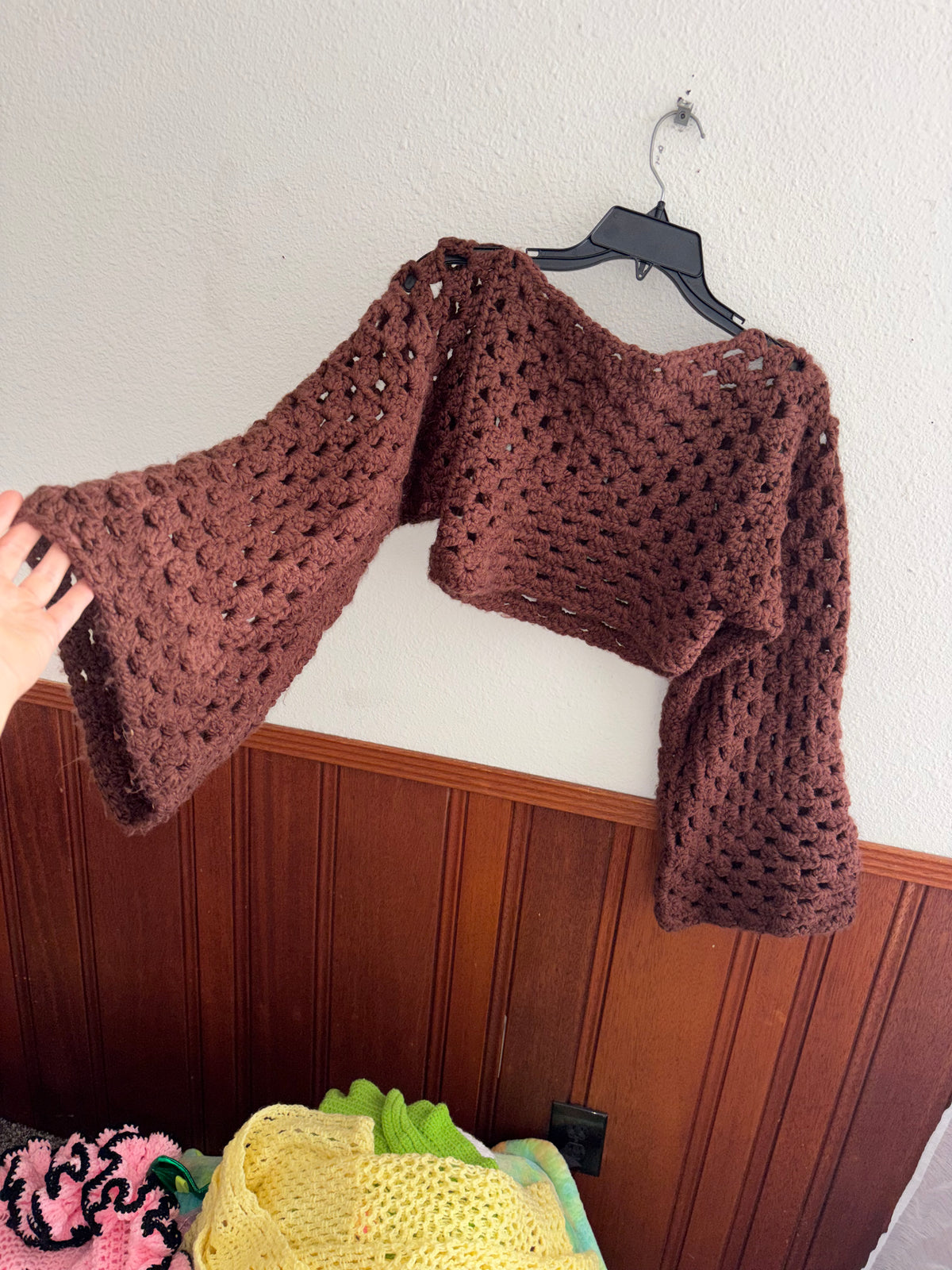 Brown Granny Square Sweater