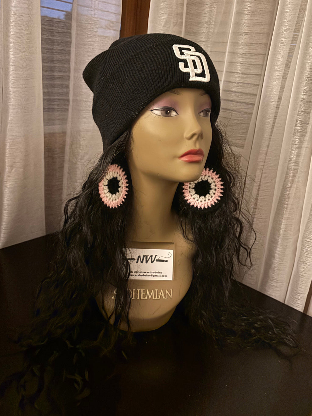 Baby Pink Protection Eye Earrings