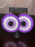 Purple Protection Eye Earrings