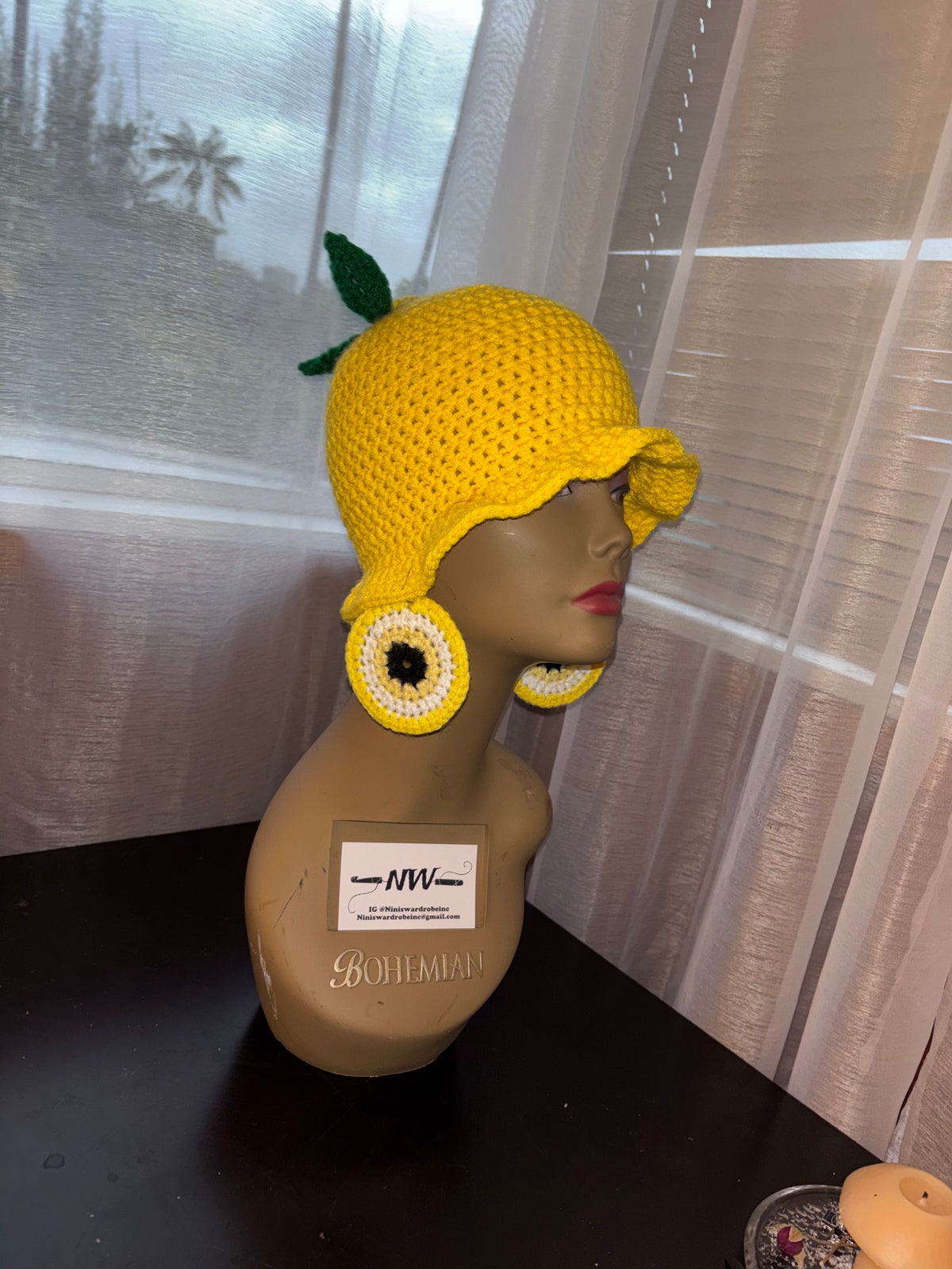 Lemon Ruffle Bucket Hat🍋