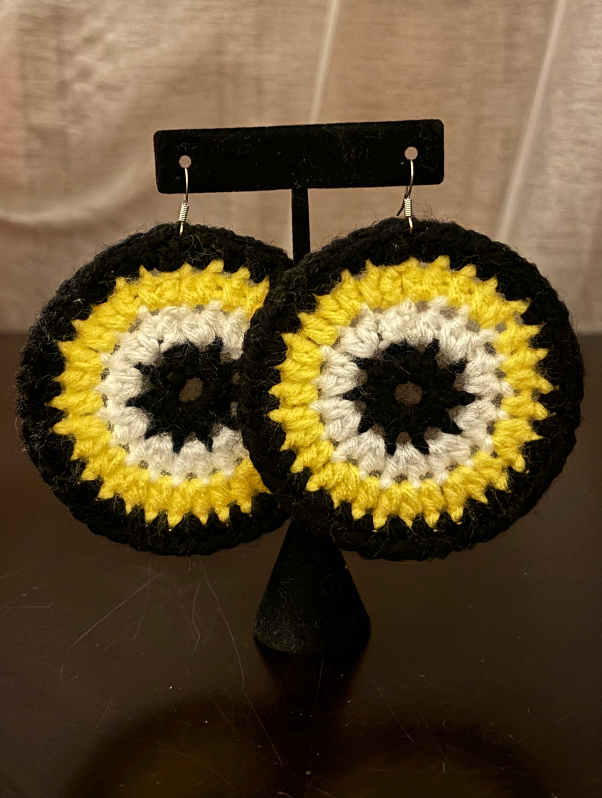 Yellow Protection Eye Earrings