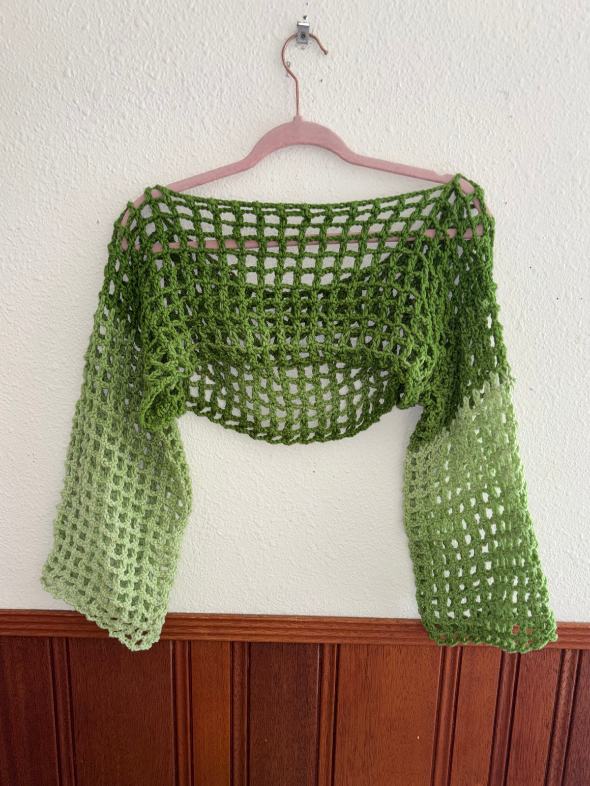 Green Ombré Shrug