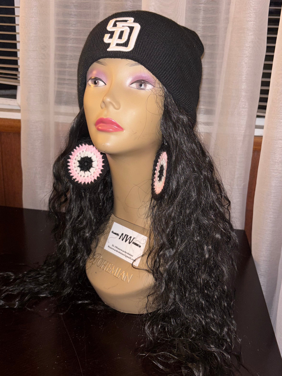 Baby Pink Protection Eye Earrings