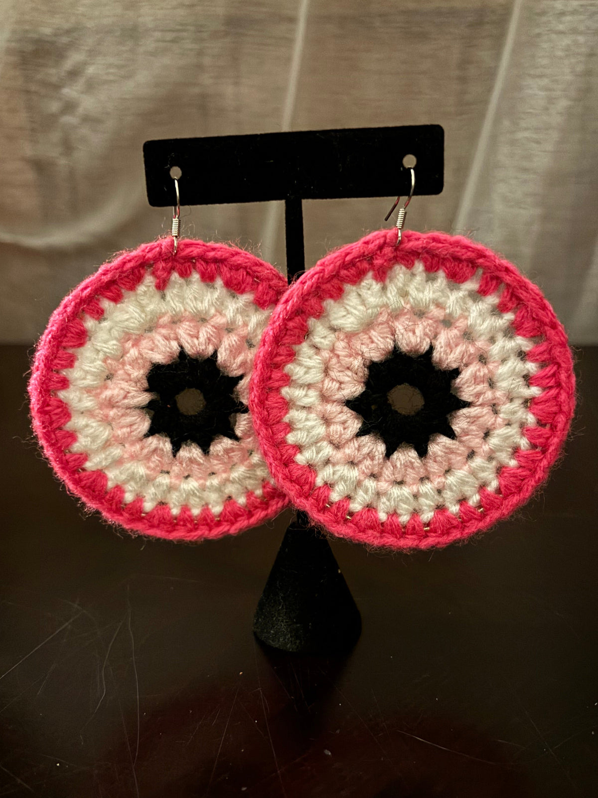 Hot Pink Protection Eye Earrings