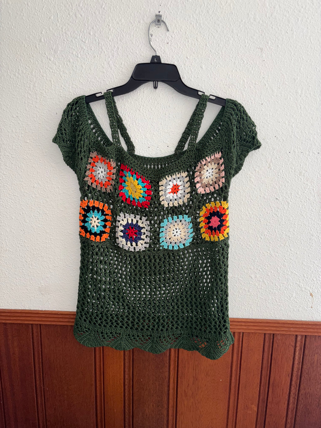 Granny Square Strap Shirt
