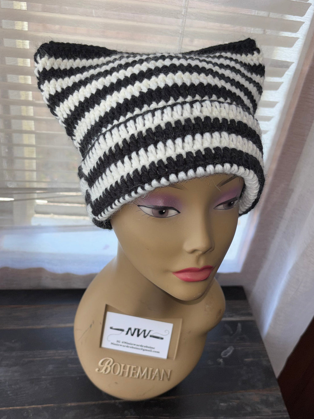 Black & White Cat Hat