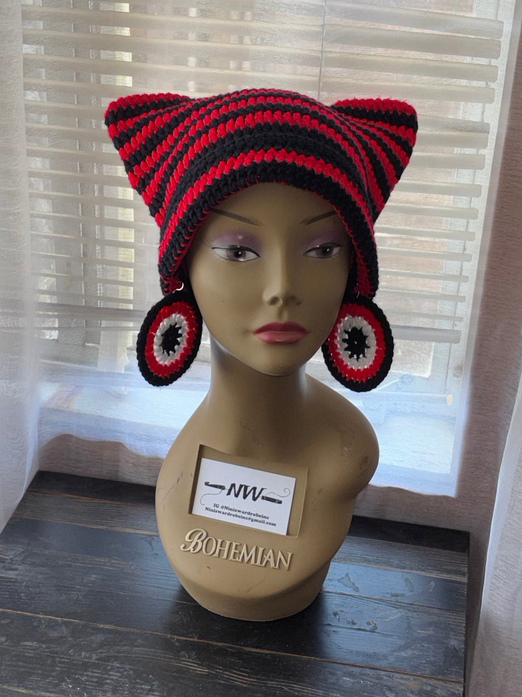Red & Black Cat Hat