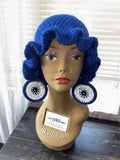 Royal Blue Ruffle Hat