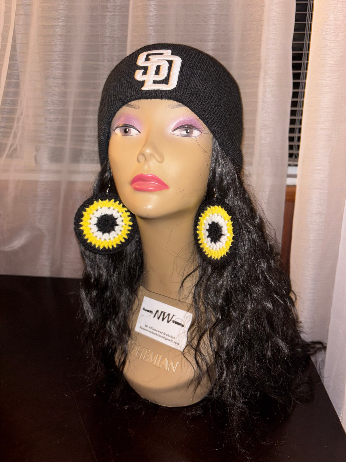 Yellow Protection Eye Earrings