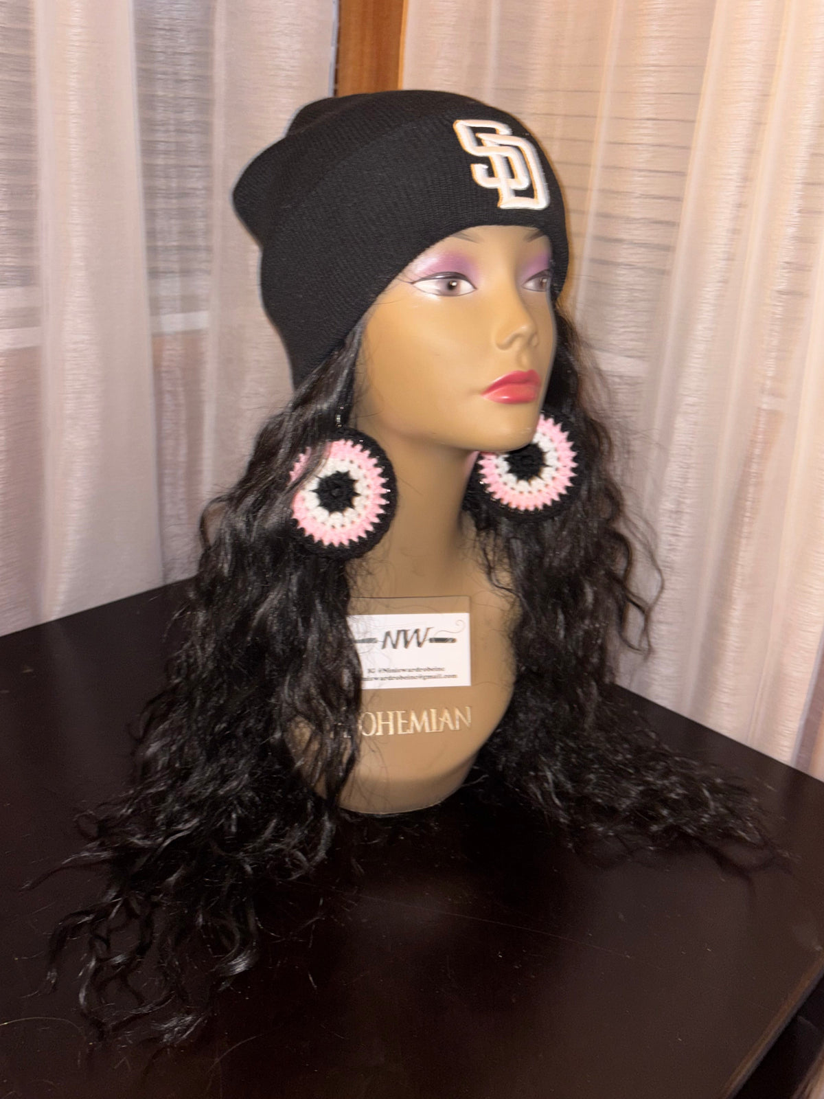 Baby Pink Protection Eye Earrings