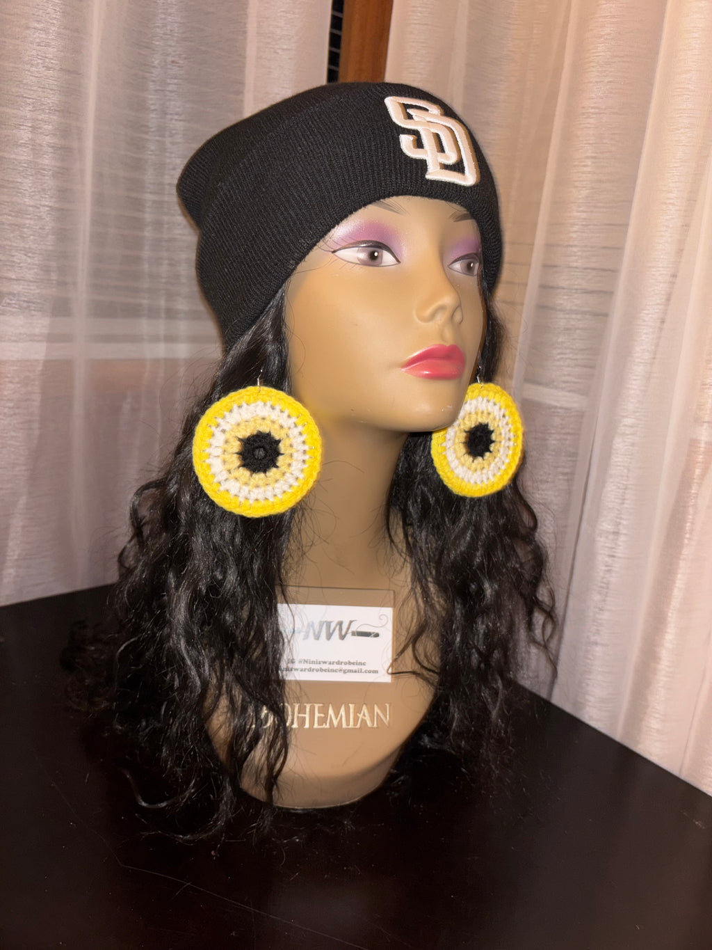 Yellow Protection Eye Earrings