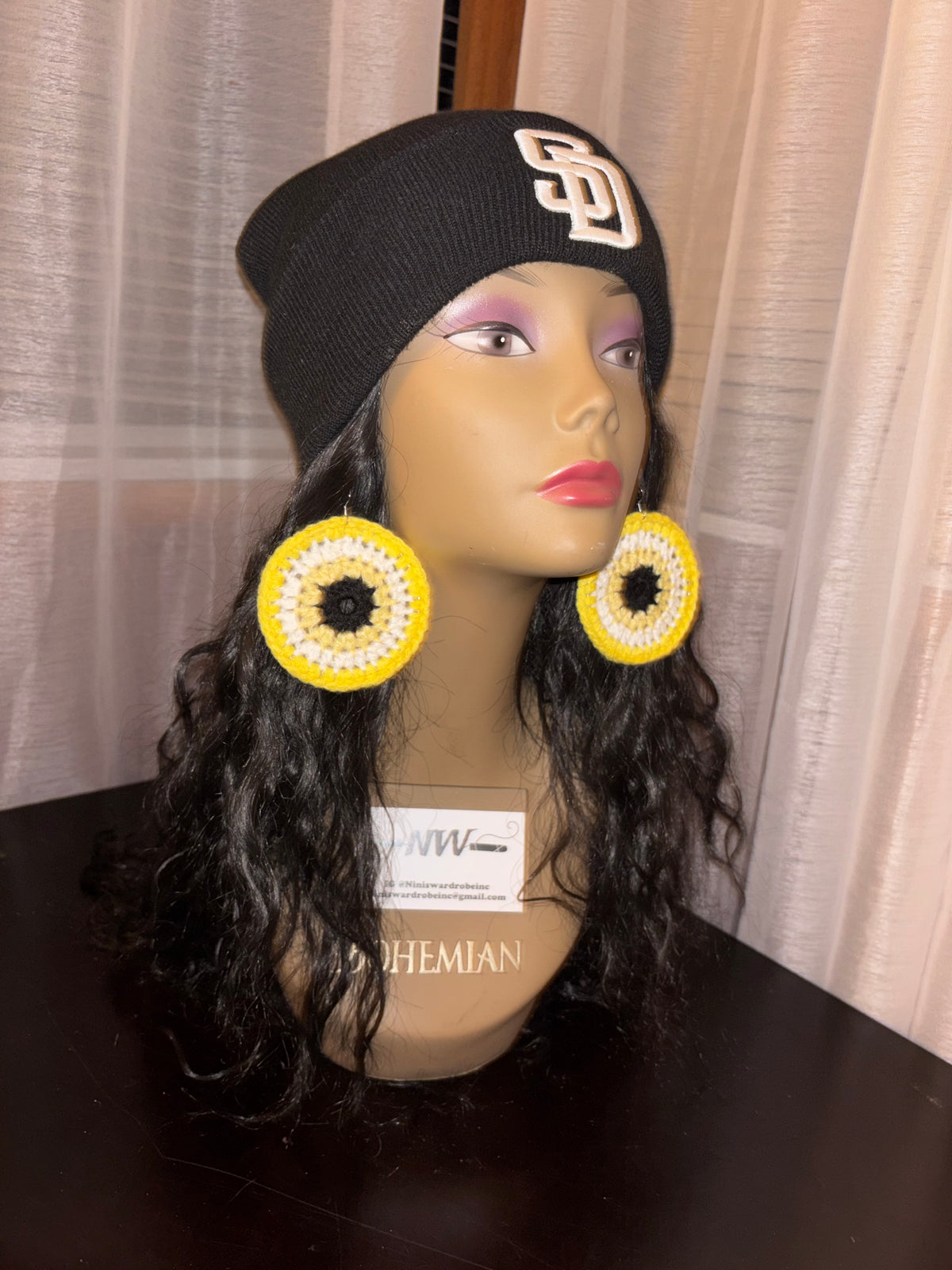Yellow Protection Eye Earrings
