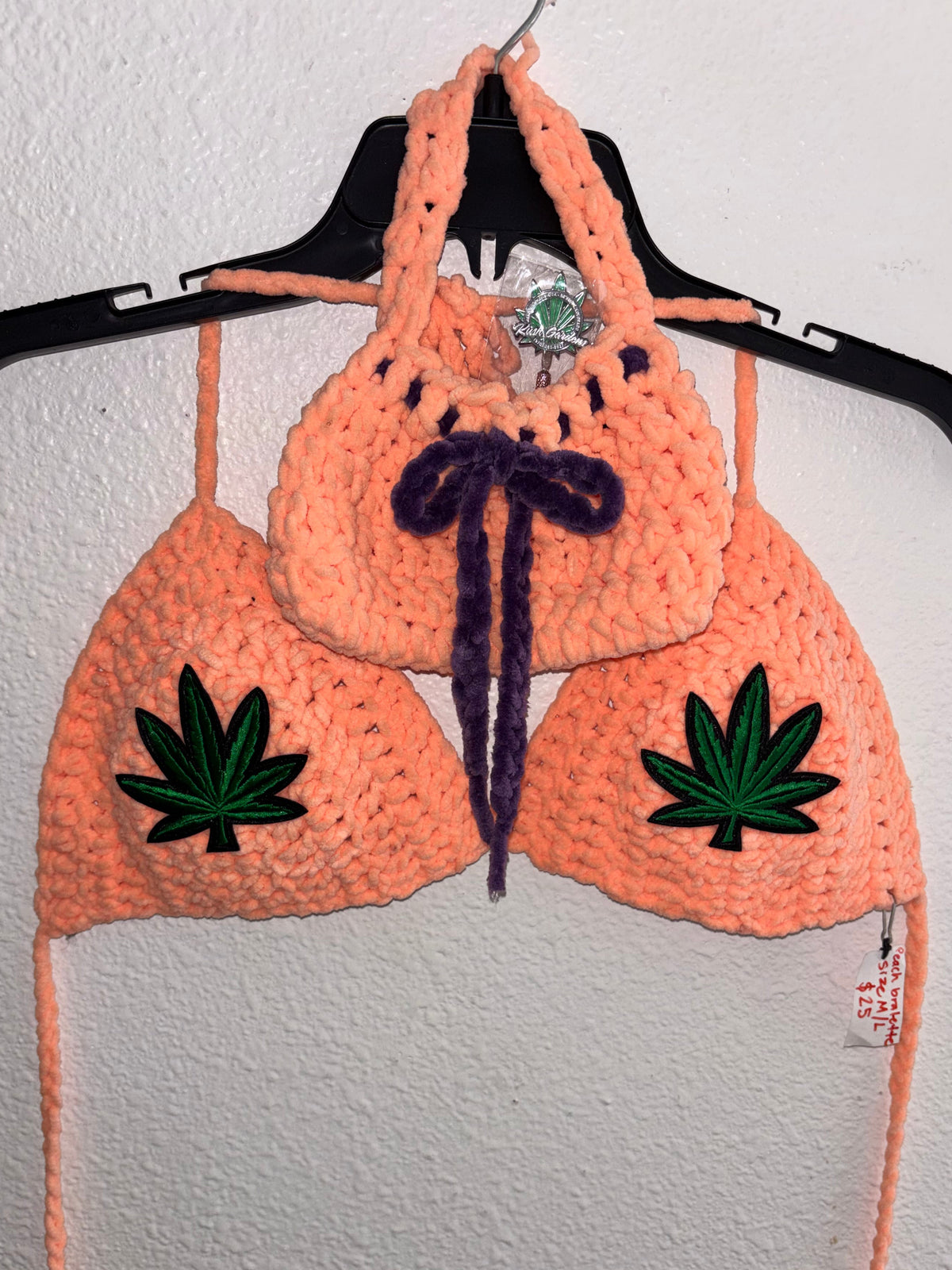 Soft Peach Bra with Hand Bag