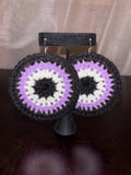 Lilac Purple Protection Eye Earrings