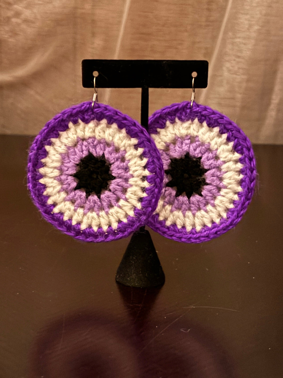 Purple Protection Eye Earrings