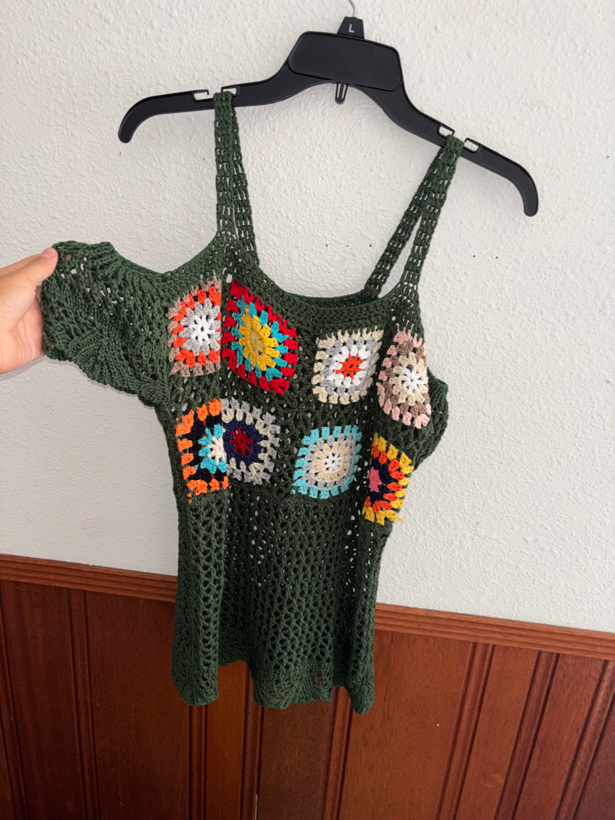 Granny Square Strap Shirt