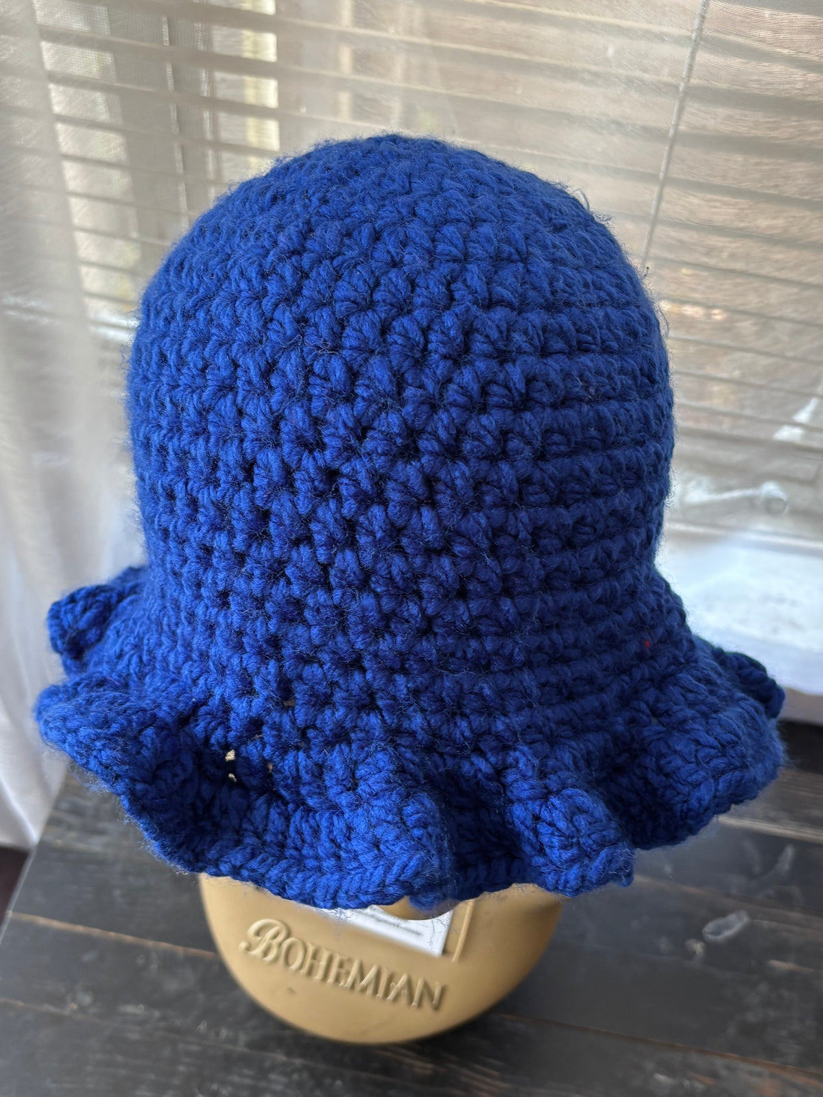 Royal Blue Ruffle Hat